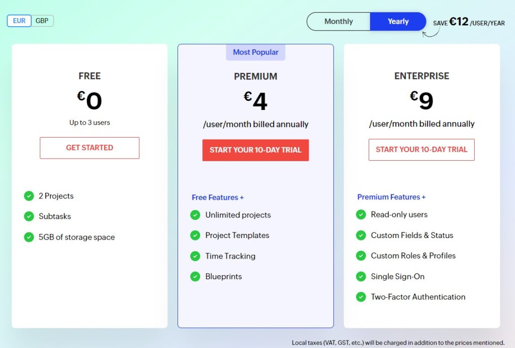 Zoho Projects Pricing in July 2024